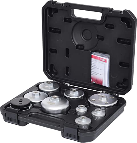KS Tools 150.9210 Öldienstschlüssel-Satz für Ölfilter- und Filtergehäusedeckel, 9-tlg.