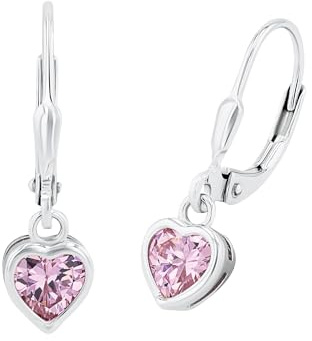 Prinzessin Lillifee Ohrhänger 925 Sterling Silber Mädchen Kinder Ohrschmuck, mit Zirkonia synth., Herz, Kommt in Schmuck Geschenk Box