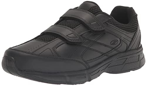 Dr. Scholl's - Men's Brisk Light Weight Dual Strap Sneaker, Wide Width (12 Wide, Black)