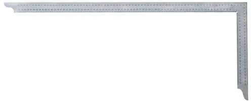 hedue® Zimmermannswinkel ZN / Z286 - Nahtloser Zimmererwinkel aus Edelstahl, Zimmermann Winkel mit Anreißlöcher & mm-Skala Typ C, 800 mm