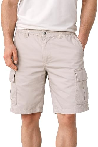 NOROZE Casual Cotton Chino Shorts Mens Combat Canvas Half Pant with Multi Pockets