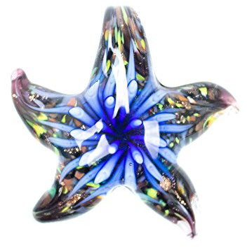 Paracord Planet Glass Starfish Pendants (Blue Osiris)