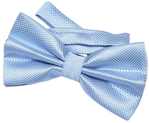 DonDon papillon da uomo 12 x 6 cm già legato e infinitamente regolabile - azzurro chiaro