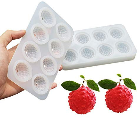 DUBENS Silikon Formen Für Obst Litschi Kuchen Dekorieren Formen Für Fondant Backen Backen Werkzeuge Schokolade Süßigkeiten Machen Mould, 8 Hohlraum