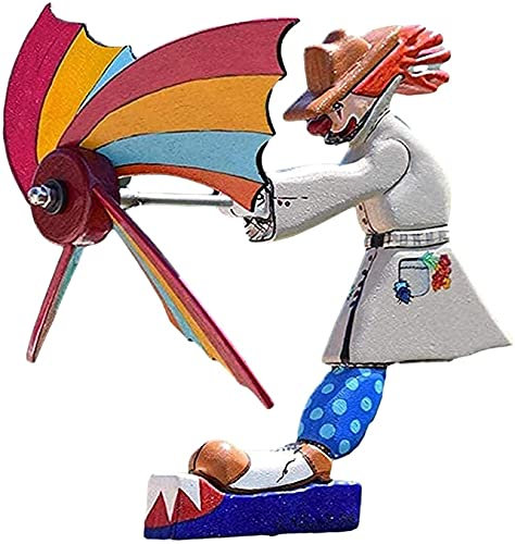 LIOYUHGTFY Mulino a Vento Girandola a Vento Whirligig Wind Sculpture, Statua in Legno Mulino a Vento per l'ornamento all'aperto della Fattoria Domestica 913