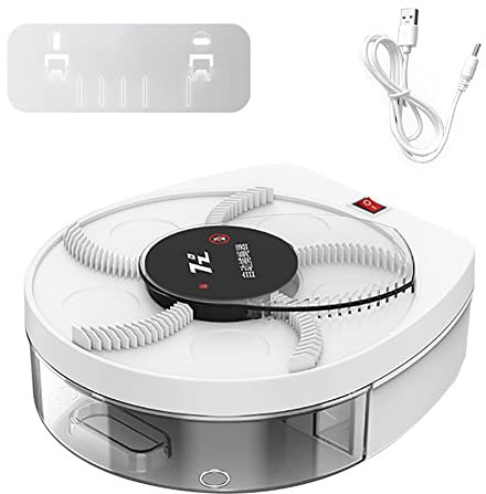 Trappola Per Mosche Elettronica, Trappola Per Mosche Girevole a 360° Flycatcher Efficace Automatico Girevole USB E Supporto Da Parete Per Casa, Cucina, Ristorante, Hotel, Bar