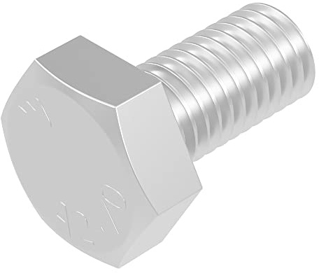 SECCARO Sechskantschraube M10 x 18 mm, Edelstahl V2A VA A2, DIN 933 / ISO 4017, Außensechskant, 20 Stück