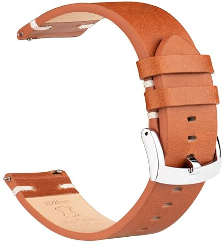 OTTOODY Leder Uhrenarmbänder 18mm 20mm 21mm 22mm Armband, Schnellverschluss Hochwertige Vintage Leder Uhrenarmband für Herren und Damen, Eleganten Ersatz Leder Armband für Uhr und Smartwatch
