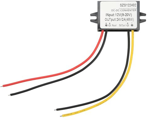 DC to DC Step Up Module, DC Boost Module IP67 Waterproof PP Housing Boost Voltage Converter Module 12V 9 to 20V to 24V 2A