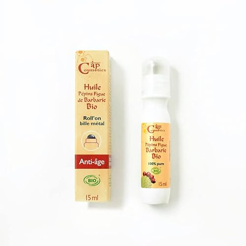 Roll'on Huile de Pépins de Figue de Barbarie BIO - VEGAN ; COSMOS ORGANIC ; ECOCERT - CAP COSMETICS - Fabriqué en France