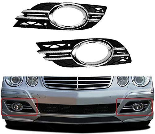LUISAS Nebelscheinwerfer Gitter für Mercedes Benz E-Class W211 2007 2008 2009,Vorne Links Rechts Unteren Stoßstange Nebelscheinwerfer Grill Abdeckung Trim