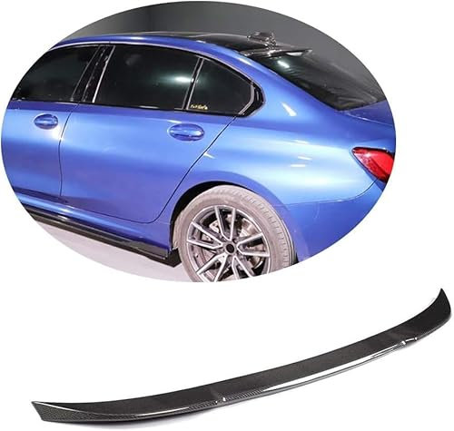 HIPATU Auto Kohlefaser Heckspoiler für BMW 3 Series G20 Sedan 2019-2021, Performance Heckflügel Spoiler Heck Kofferraum Lippe Dachspoiler Auto Zubehör