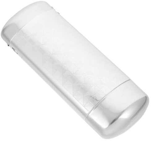 WRITWAA Harte Brillenetui Aus Aluminium, Schutzbox FüR Brillen Und Sonnenbrillen, Kompaktes Design, Silber