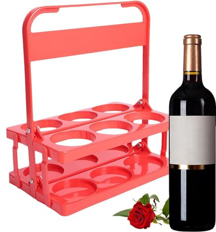 Drink Carrier for Delivery | 6 Bottles Beer Bottle Carrier with Handle - Reusable Beer Collector, Drinks Container for Picnic BBQ Catering