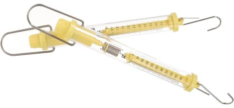PLAFOPE 2 STÜCKE Federwaage Hängende Rohrwaagen 5N Newton Kraftwaage für Physik Klassenzimmer Labor Zufällige Farbe