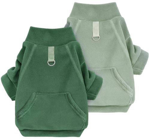 Mosukoirl Hundepullover Hund Hoodie Haustier Warme Mäntel Baumwolle Sweatshirts Hund Kleidung mit Tasche Welpe Pullover Hund Overall für kleine mittlere Hunde