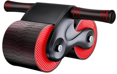Bauchroller Bauchtrainer Automatisches Rückprall-Bauchrad-Kit, Bauchmuskel-Roller, Trainingsgerät Für Das Rumpfkrafttraining Bauchmuskeltrainer(Rood)