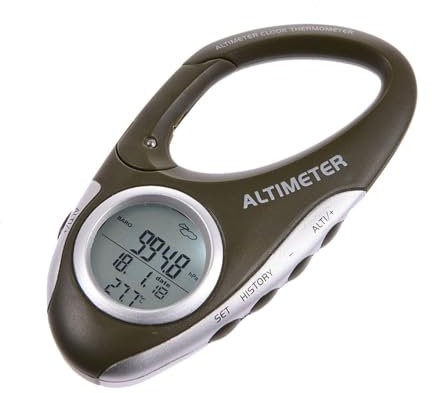 Höhenmesser zum Wandern - Multifunktionaler Digitaler Höhenmesser mit Barometer | Elektrischer Höhenmesser mit Uhr | Höhenmesser Instrument mit Thermometer Wettervorhersage Richtungsmodus