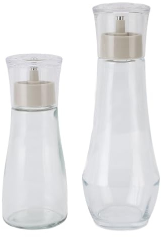 Dispensador de Enjuague Bucal de Vidrio, Botella de Lavado Bucal de Baños de 150 Ml y 260 Ml con Tapa de Tapa de 2, Dispensador Multifuncional Recargable para la Cocina con