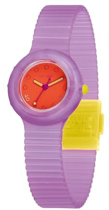 HIP HOP, Reloj Hero.32, Edición Exclusiva, Reloj Mujer, Esfera con índices luminosos, correa de silicona ecológica, caja de 32 mm, resistente al agua, violeta, 32, Moderno