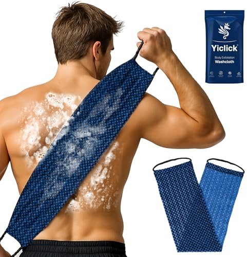 Yiclick Duschschwamm ，Luffa rückenschrubber ，Rückenbürste ，Shower body peeling，Peeling Schwamm, Exfoliating scrub，Luffa Schwamm, Duschschwamm, Body Scrubber Loofah Sponge Bath Shower