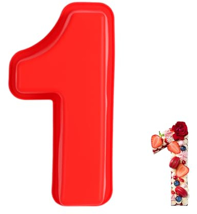 QMLING Large Number Cake Tins Number 1 Silicone Cake Mould 10 Inch