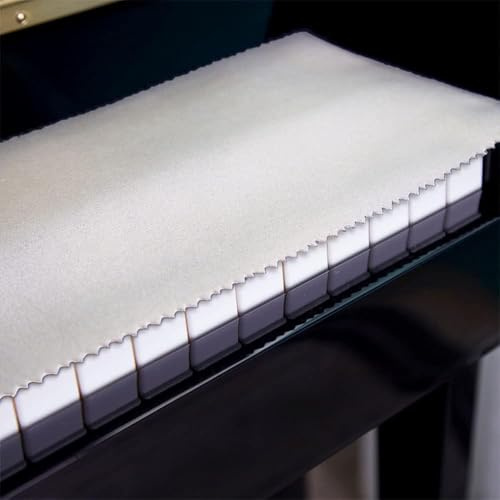 Klaviertastaturabdeckung Staubschutzhülle High-tech-stofftuch Klavierzubehör Geeignet Für 88 Tasten Klavier E-Piano & Flügel, Dunkelblau, Offwhite