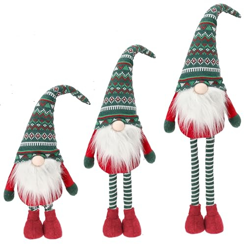 CREOLOGIC XXL Gnome Figure 140 cm · Gnome Telescopic Legs · Christmas Decoration Gnome · Nordic Gnome · Decorative Gnome · Decorative Figures · Christmas Gnome Man · Gnome (Green Man)