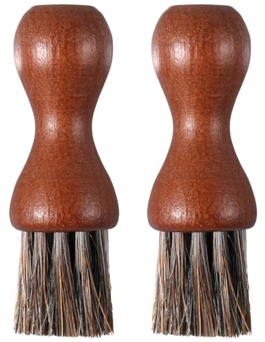 TIESOME 2 cepillos para verduras, champiñones, patatas, cepillo para lavar madera, madera de haya y crin, para vajilla, ollas y sartenes (color B)