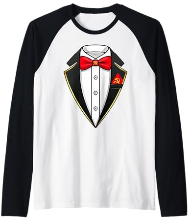 Esmoquin soviético de Martillo y Hoz Camiseta Manga Raglan