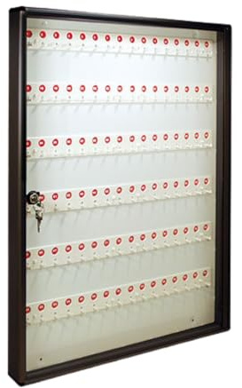 ALUBOX Bacheca Portachiavi Da Parete In Alluminio 30X5X14 Cm Porta Chiavi Da Muro Per Casa Per Interno O Esterno Protetto Made In Italy Cassetta Appendi Chiavi A Muro Con 96 Ganci Numerati (ANTRACITE)