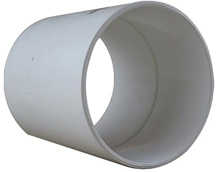 First Plast - Gouttière PVC 25 demi-ronde - Manchon PVC pour tube de descente Ø80 - blanc -