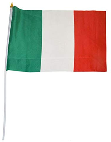 Drapeau Italie 30x45cm avec baguette