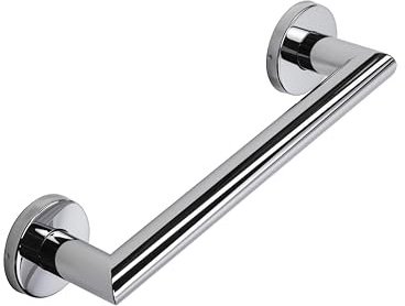 Croydex Moderne Edelstahl Haltegriff mit Unterputzarmaturen, Chrom, 30 cm