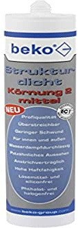 beko Mampostería de 310 ml con textura blanca, grano 2 medio, enlucido, fachada, mampostería, sellado de grietas 230 332