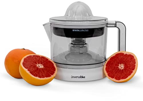 UNIVERSALBLUE Exprimidor Blanco de Naranjas Eléctrico de Vaso | 2 Filtros para Zumo sin Pulpa | Recogecable | 40W de Potencia