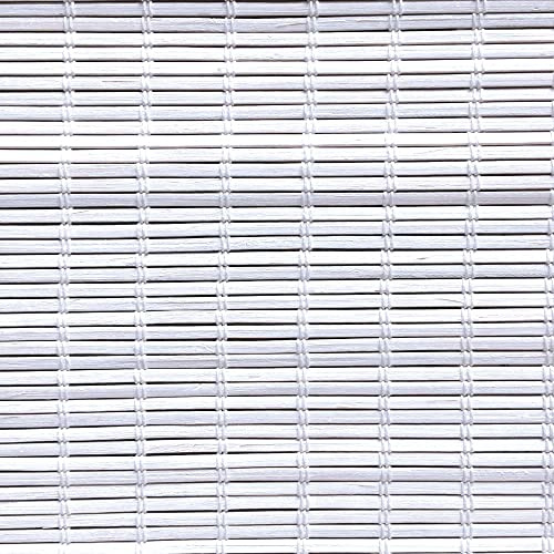 MADECOSTORE Roll'up - Doghe sottili in bambù per interni ed esterni, 120 x 250 cm, colore: bianco