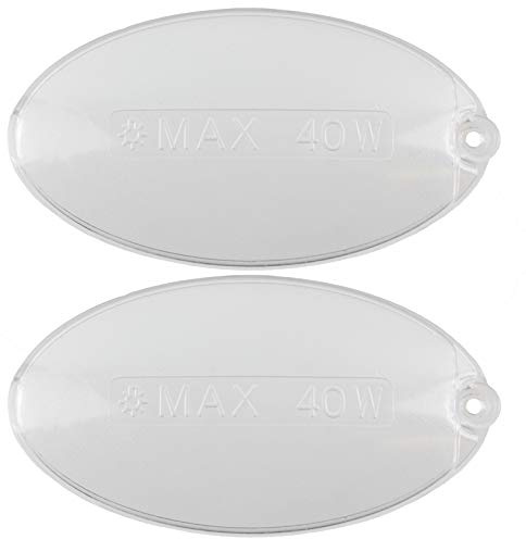 SPARES2GO Light Diffuser Lamp Bulb Cover compatible with Electrolux Cooker Hood EFG EFP GI LFG (Pack of 2)
