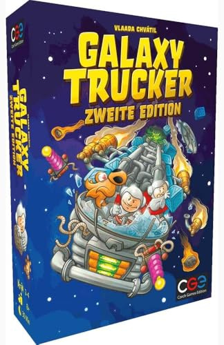 CGE Czech Games Edition Galaxy Trucker (2. Edition) - Lustiges Brettspiel im Weltraum-Setting - Thematisches Familienspiel als verbesserte Neuauflage - Deutsch - 2-4 Spieler - Ab 8 Jahren