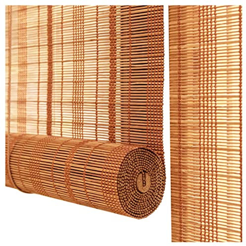 SHUITUKOUU Bambus Rollo,Natur Jalousine,Breit Bambus Raffrollo,Raffrollo Holzrollos,Sonnenschutz und Sichtschutz Rollo,für raumhohe Fenster/Restaurant/Korridor,Anpassbar,W160xH350cm/63x138in