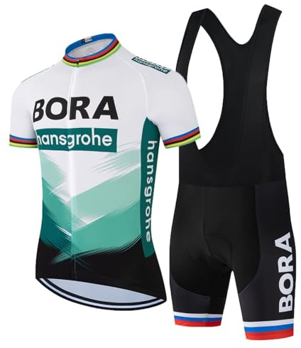 HOMTOL Rennrad Trikot Herren Kurzarm Radtrikot Set Fahrradbekleidung herren Fahrrad Anzug Radsport-bekleidung Radhose mit 3D-Gel-gepolsterten Shorts Radtrikots