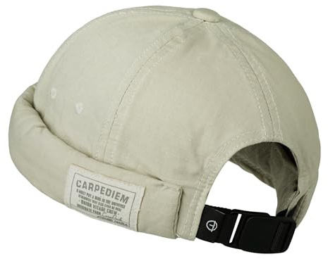 Clakllie Sommar docker keps justerbar keps docker mössa mössa tunn sailor keps unisex hamnarbetare mössa herr rullkant mössa unisex sjömansmössa hamnmössa, H-GD43-beige, En Storlek