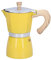 Stovetop Espresso Maker, Italian Espresso Coffee Maker, Aluminum Stove Top Espresso Maker Moka Pot for Cappuccino, Latte, 6 Cup/300ML(Yellow)