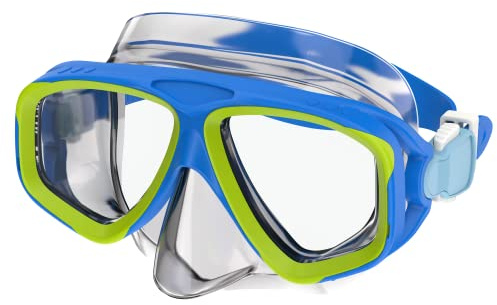 Speedo Unisex-Child Swim Snorkel Dive Mask Anti-Fog with Nose Cover Adventure Series