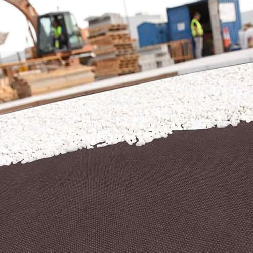 MAILLE GEOTEXTILE marron 1,6 x 10 m 80 gr/m2 polypropylène pour lutter contre les mauvaises herbes et les mauvaises herbes à la surface du sol