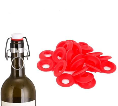Dichtungsring Flasche,Grolsch Dichtungen,25 Silikon Gummi Dichtungsscheibe für Schaukel Flip Flaschen Schaukel Obere Unterlegscheiben Auslaufsicher Dichtungen,für Grolsch Flaschen Flaschen Dichtungen