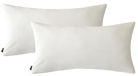 SOULFUL Kissenbezug 40x80 Baumwolle mit Reißverschluss ÖKO-TEX Milchweiß