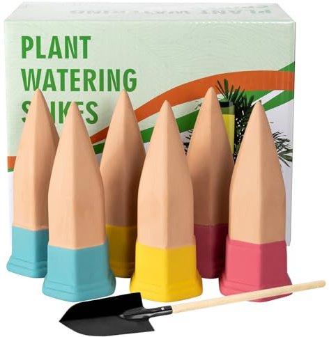 Innaffiare Piante in Vacanza, Annaffiare Piante in Vacanza, Set 6 Coni Irrigatori per Piante, Set Irrigazione a Goccia, Irrigazione Automatica per Piante da Interno, per Interni Esterni Giardino
