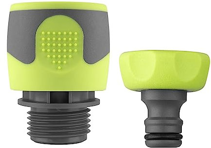 Flexzilla HFZGAK11 - Accesorios de conexión rápida para Manguera de jardín, acoplador de 2 Piezas y Kit de Enchufe, ZillaGreen