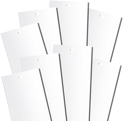 White Vertical Blinds Replacement Slats, for Doors and Windows. Easy Install Standard Replacement, 82.5” Long (10)